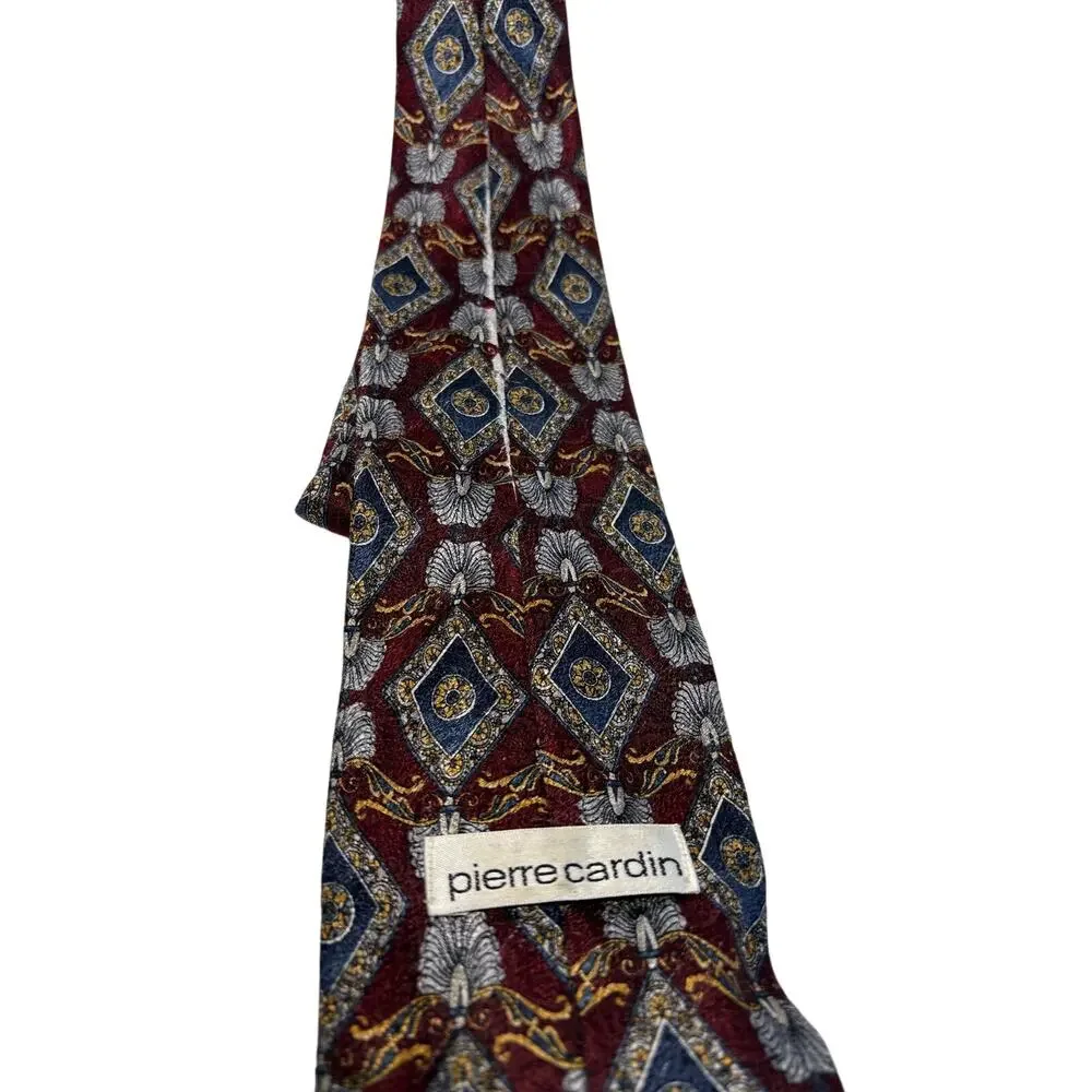Pierre Cardin Men’s Neck Tie with Geometric and Baroque Pattern